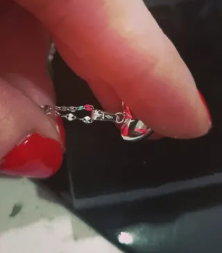 Collana Cuore Oro bianco 18k