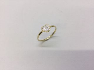 anillo oro 18k con piedra con circonita