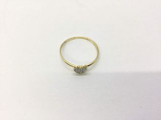 anillo oro 18k con piedra con circonita
