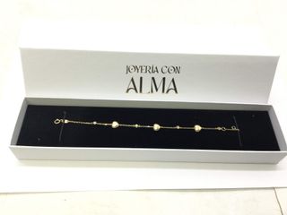 pulsera oro 18k con piedra con circonita