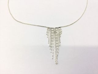 collar plata 925mm con piedra con circonita 22cm