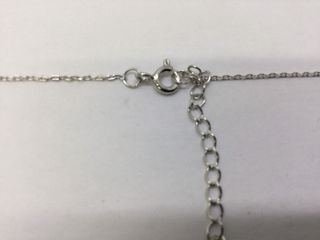 cadena plata 925mm con piedra con circonita 19 2.5cm