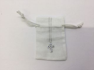 cadena plata 925mm con piedra con circonita 19 2.5cm