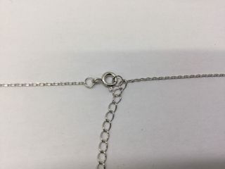 cadena plata 925mm con piedra con circonita 19 2.5cm