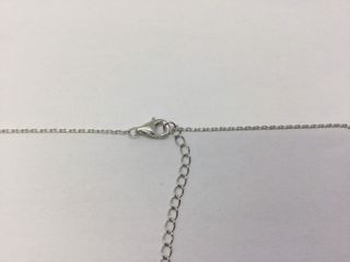 cadena plata 925mm con piedra con circonita 19 2.5cm