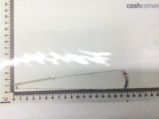 cadena plata 925mm con piedra con circonita 19 2.5cm