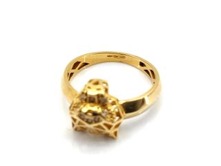 sortija oro 18k con piedra con circonita