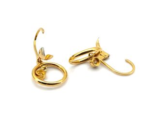 pendientes oro 18k con circonita