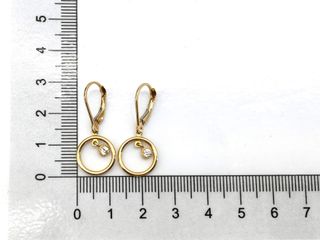 pendientes oro 18k con circonita