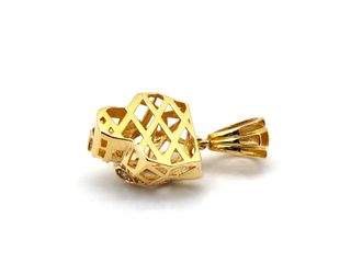 colgante oro 18k con piedra con circonita