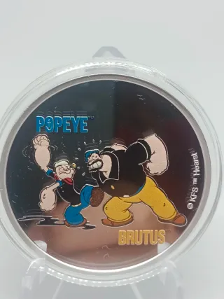 Moneda Plata 999 Pope6y Brutus color-1 Oz