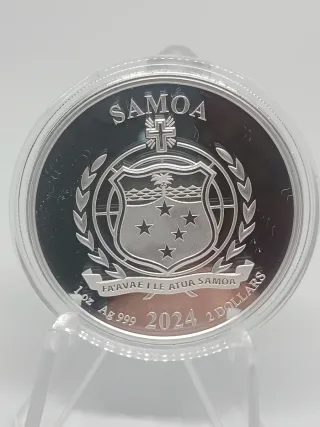 Moneda Plata 999 Pope6y Brutus color-1 Oz