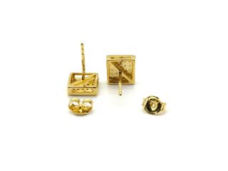 pendientes oro 18k con piedra con circonita