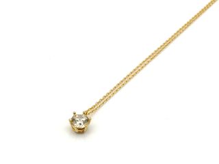 gargantilla oro 18k con piedra con circonita 21cm