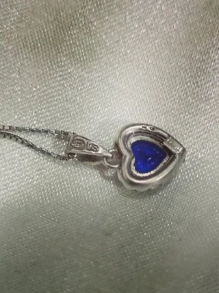 Collana Cuore dell'oceano Argento 925 Amen