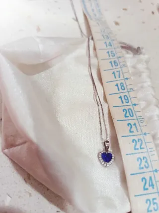 Collana Cuore dell'oceano Argento 925 Amen