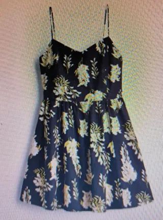 Vestido floral de algodón con vuelo Talla M