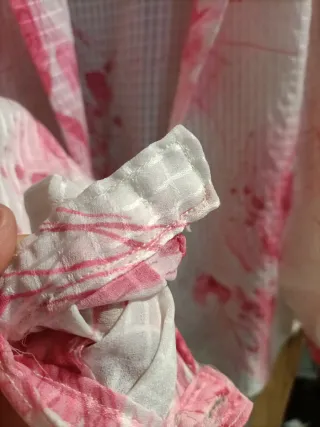 Traje de falda vintage blanco/rosa  kitch.Chulo