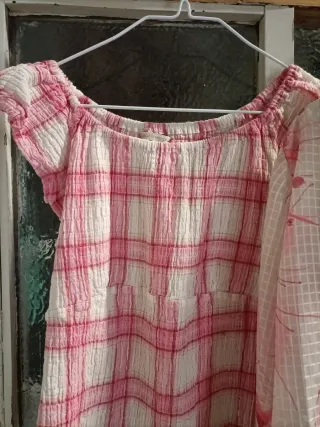 Traje de falda vintage blanco/rosa  kitch.Chulo