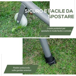 Tumbona Matrimonial 2 Plazas Tumbona con Parasol Regulable Exterior y Jardín 200X175X134Cm Crema