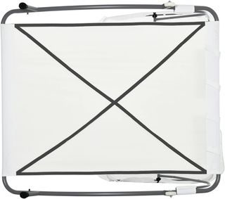 Tumbona Matrimonial 2 Plazas Tumbona con Parasol Regulable Exterior y Jardín 200X175X134Cm Crema