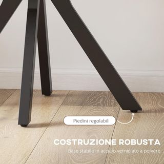 Mesa De Comedor Redonda para 4 Personas, Mesa De Cocina Moderna Con Tablero de Madera, Ø100X75Cm, Negro