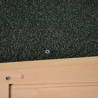 Casita de Jardín de Madera con Techo Impermeable, Armario para Herramientas de Exterior con 2 Estantes, 75X56X115Cm, Color Madera