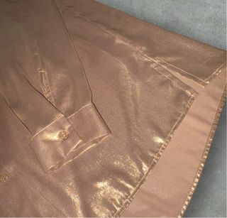 Camicia Sandro Ferrone Oro Metallizzato Nuova L