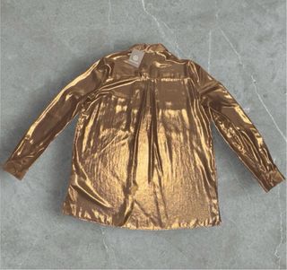 Camicia Sandro Ferrone Oro Metallizzato Nuova L