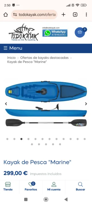 Kayak de Pesca Marine Azul