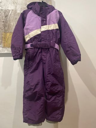 Mono de nieve niña morado talla 6/7 114/121 cm