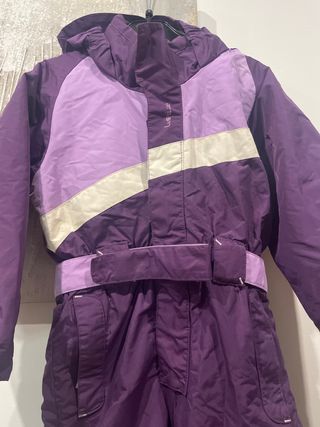 Mono de nieve niña morado talla 6/7 114/121 cm