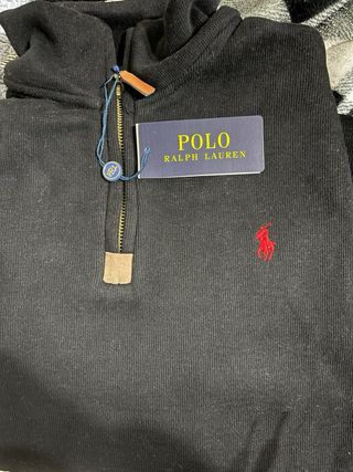 Chaqueta Polo Ralph Lauren negra bordado rojo