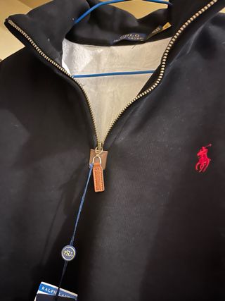 Chaqueta Polo Ralph Lauren negra bordado rojo