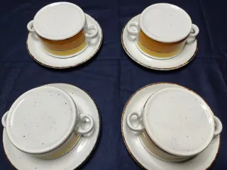Set 4 Tazze Zuppa Midwinter Stonehenge anni 70