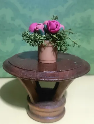 Miniatura Vaso Fiori ceramica e Muschio