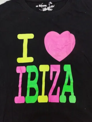 Camiseta Sirena I Love Ibiza Negra