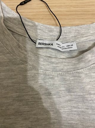Camiseta Bershka gris M básica