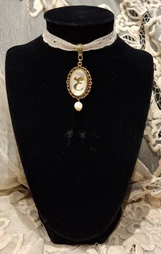 Collar Camafeo Inicial Huertana Fallera