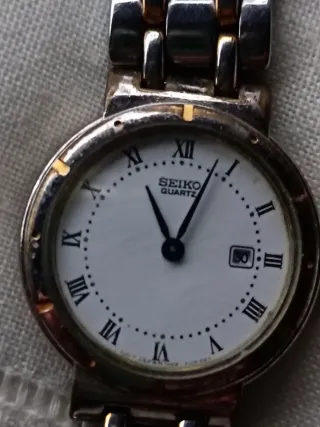 Seiko Quartz 7N89 Orologio Donna Oro Argento