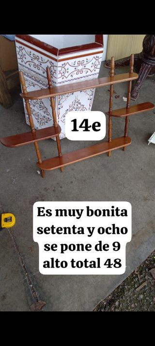 Bandeja cristal, fuelle y estantería madera