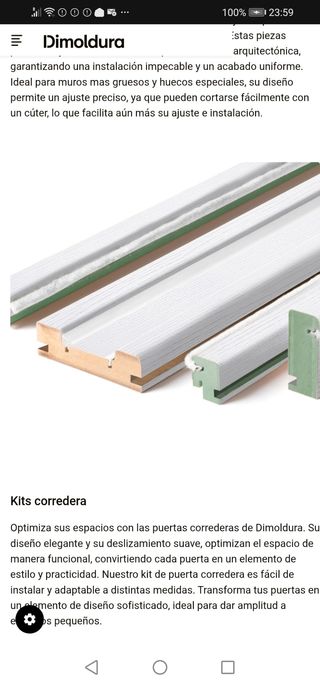 Kit Puerta Corredera Dimoldura Dimara