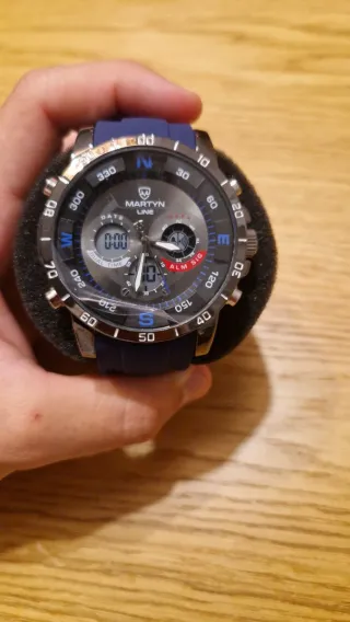 Reloj Martyn Line Azul y Plateado