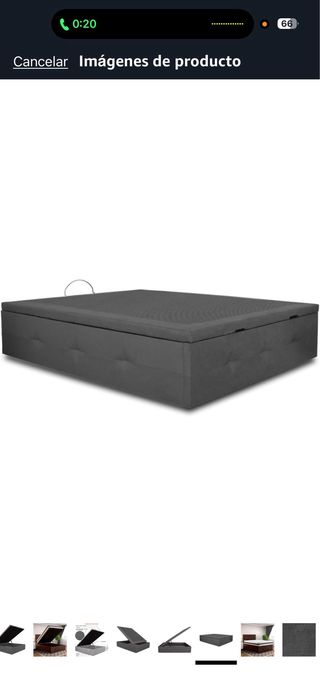 Canape 150x190 Gris Orson + 2 Colchónes