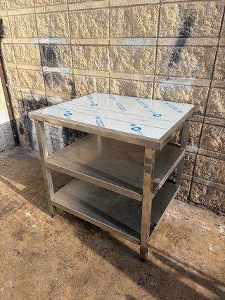 Mesa de trabajo inox 90x73