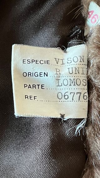 Chaquetón de visón sintético marrón