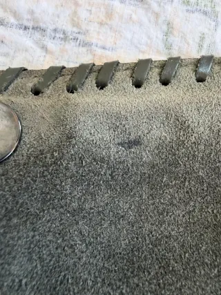 Borsa Zara in vera pelle verde