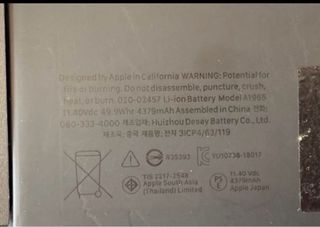 Batería MacBook Air A2179 /A1932 2020/2019/2018