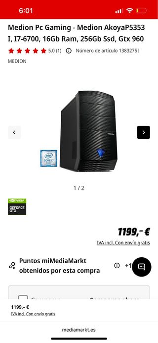 PC Medion Intel i7 NVIDIA GTX 960 16GB RAM