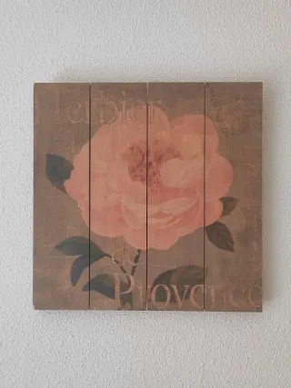 Cuadros de flores en madera